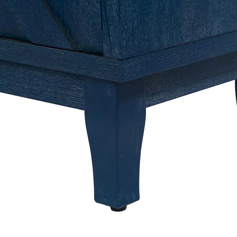 Modern Vintage Wooden Storage Dining Sideboard with Two Cabinets