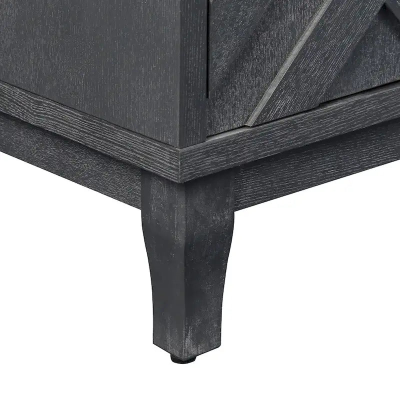 Modern Vintage Wooden Storage Dining Sideboard with Two Cabinets