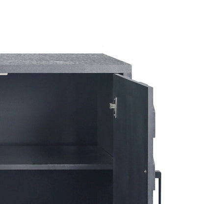 Modern Vintage Wooden Storage Dining Sideboard with Two Cabinets