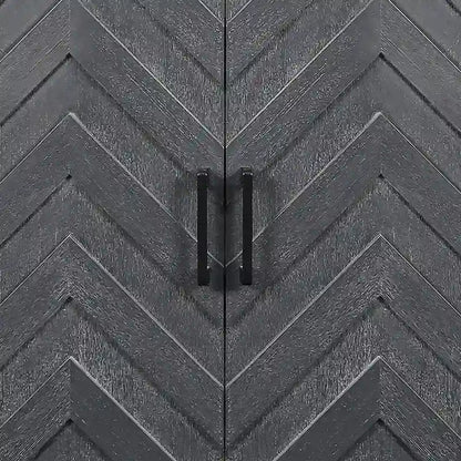 Modern Vintage Wooden Storage Dining Sideboard with Two Cabinets