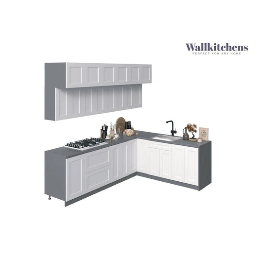 Kitchen Radiance Collection White Matte Color Base Size 9Ft Wide - 108x85