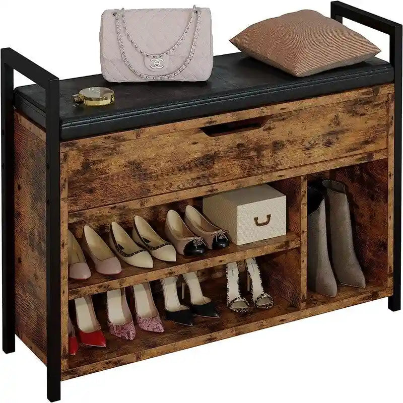 Shoe Storage Bench - 11.8D x 35.4W x 24.4H