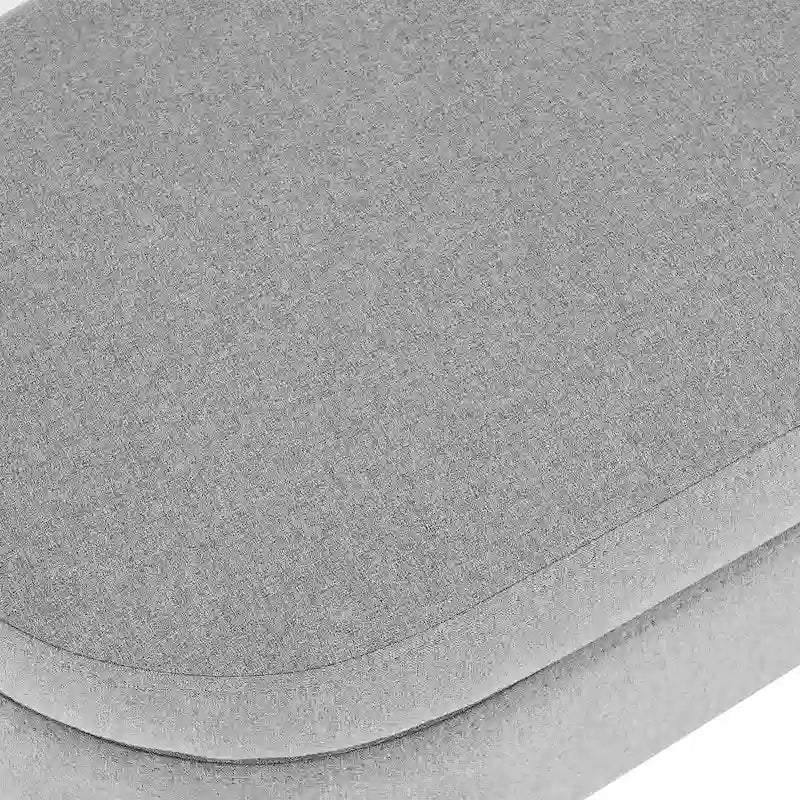 Modern Oval Storage Bench with Wood Legs