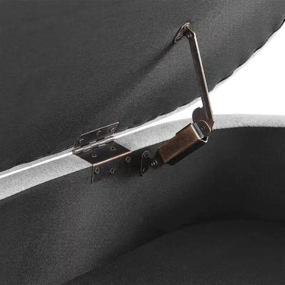 Modern Oval Storage Bench with Wood Legs