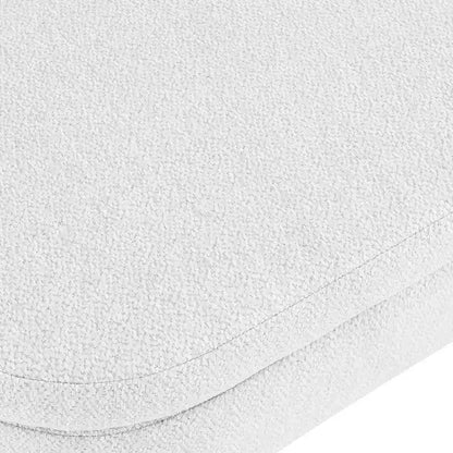 Modern Oval Storage Bench with Wood Legs