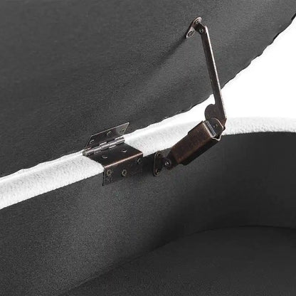 Modern Oval Storage Bench with Wood Legs