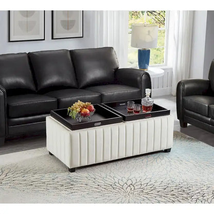 Storage Bench with coffee tray