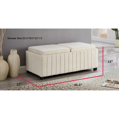 Storage Bench with coffee tray