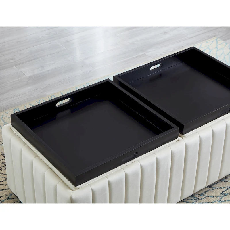 Storage Bench with coffee tray