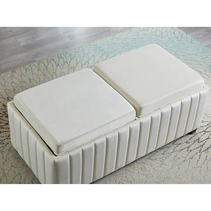 Storage Bench with coffee tray