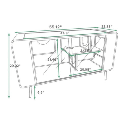 55.12 Spacious Cat House with Tempered Glass