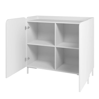 Manhattan Comfort Mid-Century Modern Bogardus Accent Cabinet Set of 2