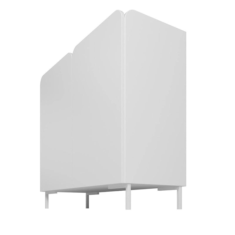 Manhattan Comfort Mid-Century Modern Bogardus Accent Cabinet Set of 2