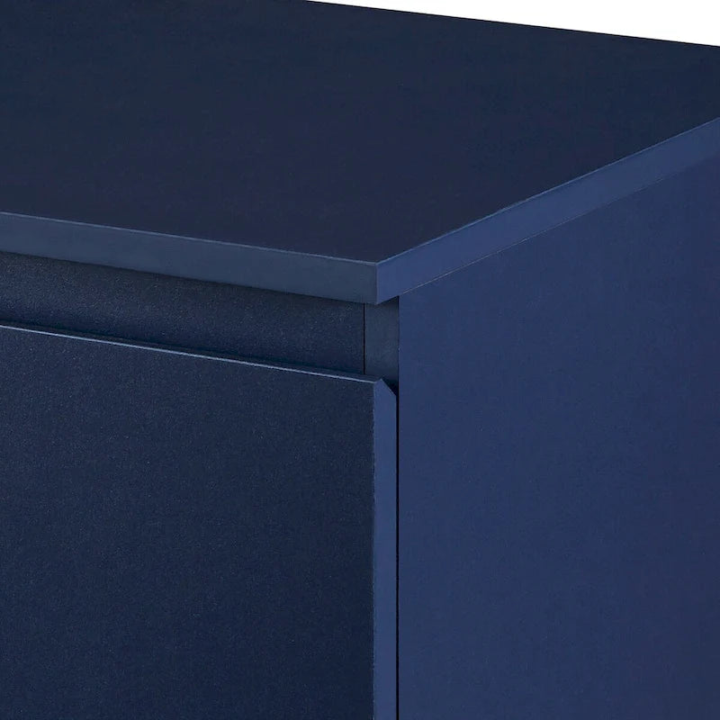 Minimalist & Luxury Cabinet Two Door Sideboard with Gold Metal Legs for Living Room, Dining Room