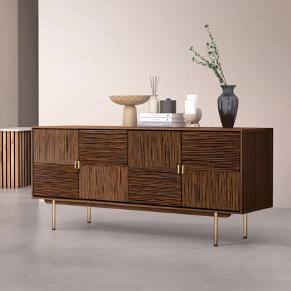 Studio London Drawers Acacia Wood and Rattan Furniture Storage
