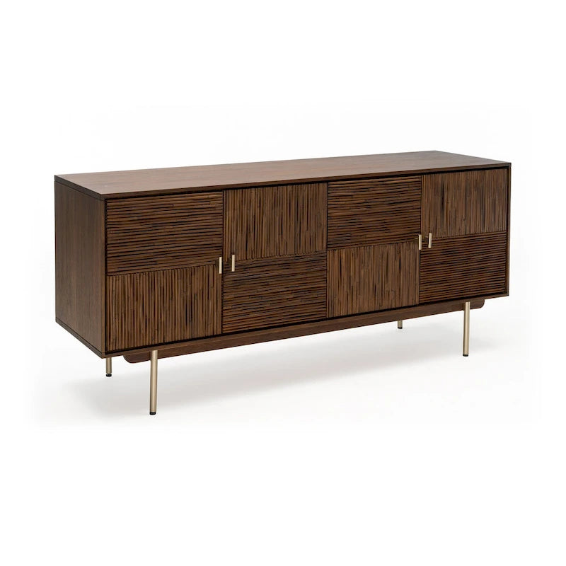 Studio London Drawers Acacia Wood and Rattan Furniture Storage