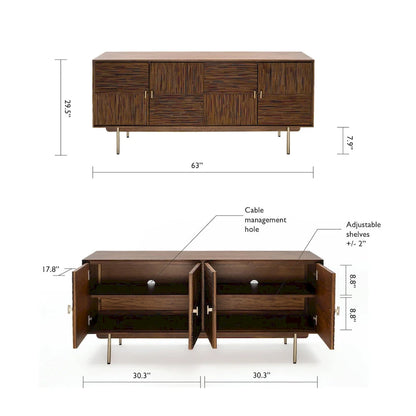 Studio London Drawers Acacia Wood and Rattan Furniture Storage