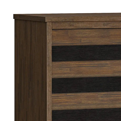 WYNDENHALL Wright SOLID ACACIA WOOD 60 inch Wide Rectangle Mid Century Sideboard with Wine Storage in Rustic Natural Aged Brown