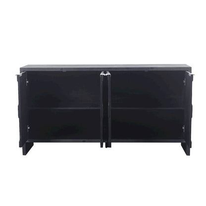 Accent Cabinet Farmhouse Style 4 Door Wooden Cabinet Sideboard Buffet Server Cabinet Storage Cabinet, for Living Room, Entryway