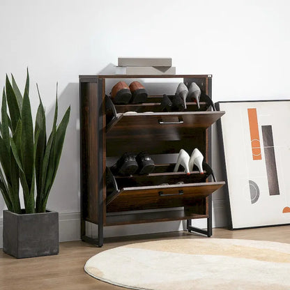QQ Shoe Cabinet with 2 Flip Drawers