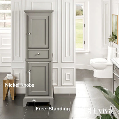 Eviva Elite Stamford 24 Gray Freestanding Linen Cabinet