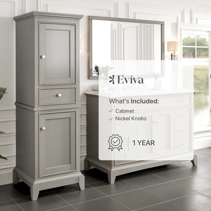 Eviva Elite Stamford 24 Gray Freestanding Linen Cabinet