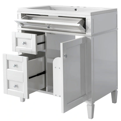 Bathroom Vanity with Top Sink and a Tip-out Drawer