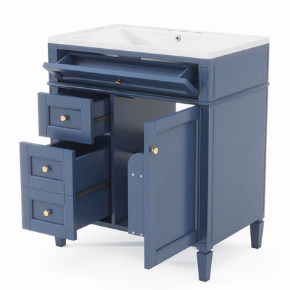 Bathroom Vanity with Top Sink and a Tip-out Drawer