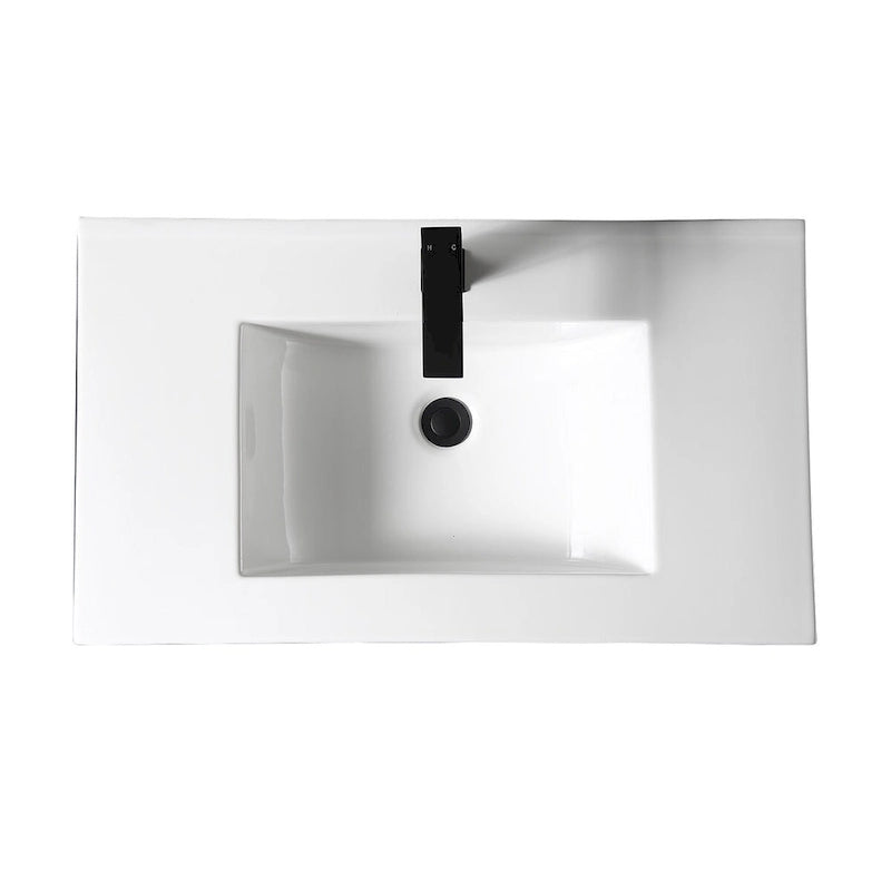 32 inch MDF black bathroom cabinet with sink - 32*32*20.4