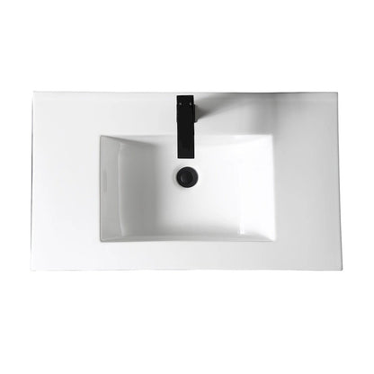 32 inch MDF black bathroom cabinet with sink - 32*32*20.4