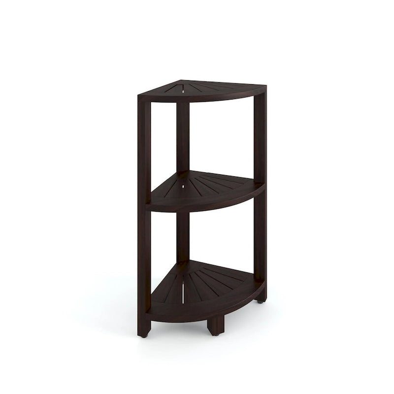 Kai Small 3-Tier Corner Teak Bath Shelf