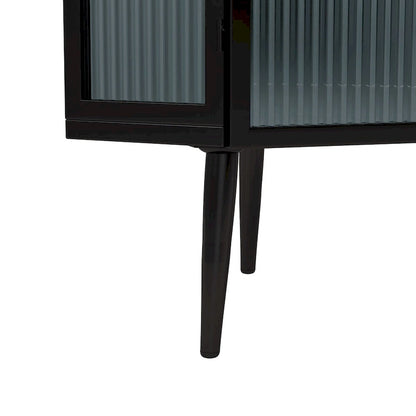 22.25 Floor Coner Cabinet,Three Tiers with Tempered Glass Doors and Storage Shelves for Bathroom, Living Room and Bedroom