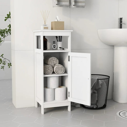 Bathroom Single Door Storage Cabinets for Convenient Storage Solutions, 12.60 x 11.80 x 31.50 inches