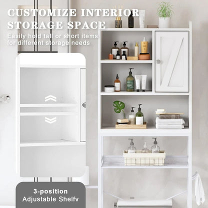 Mieres Wooden Bathroom Over The Toilet Storage Cabinet - N/A
