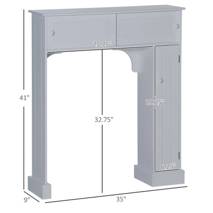 Over the Toilet Storage Cabinet w/ Adjustable Shelves, Toilet Rack