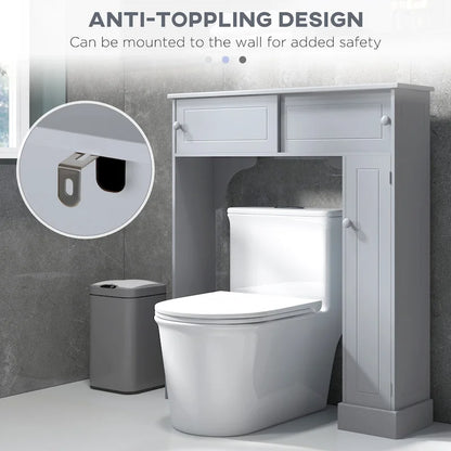 Over the Toilet Storage Cabinet w/ Adjustable Shelves, Toilet Rack