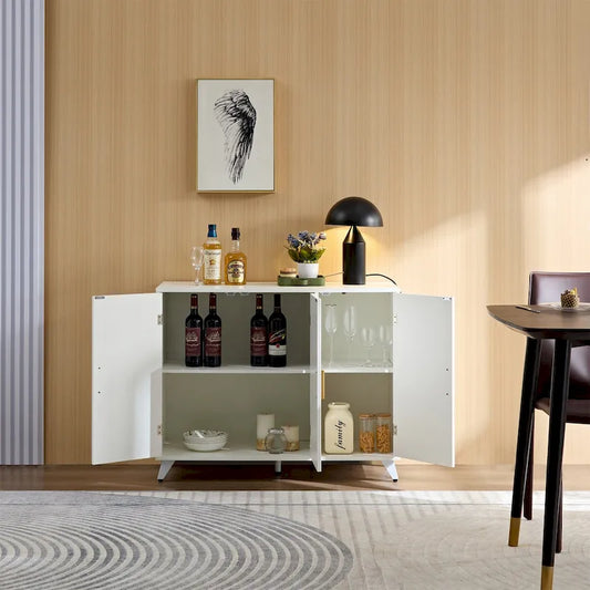 Ideboard with Wavy Texture Buffet Cabinet