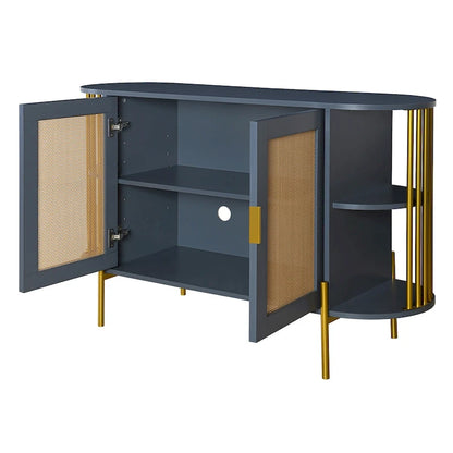 legant Curved Dining Cabinet with Gold Trim