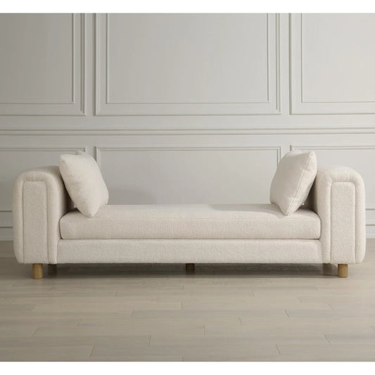 Uttermost Repose Oversized Ivory Bench - 28.5 H X 90.5 W X 26 D