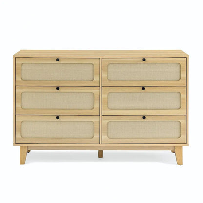 6-Drawers Rattan Storage Cabinet