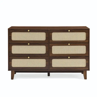 6-Drawers Rattan Storage Cabinet