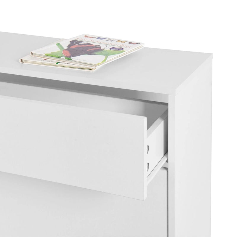 Shoe Cabinet, Freestanding Shoe Rack Storage Organizer with Drawers & Metal Legs, Shoe Storage Cabinet with 2 Flip Drawers