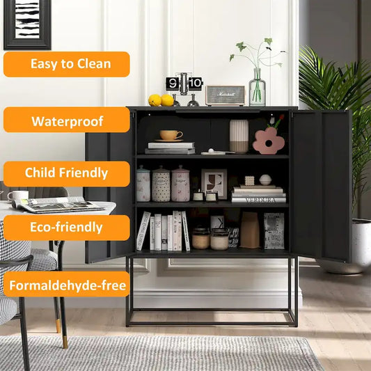 Heavy Duty Metal Buffet Sideboard