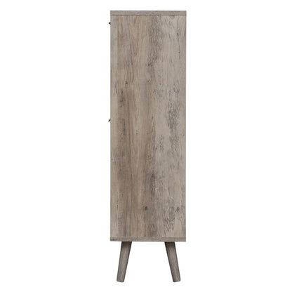 4 Door Shoe Rack, Freestanding Modern Shoe Storage Cabinet, for Entryway
