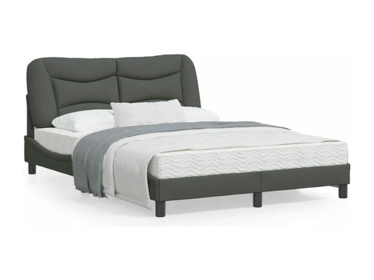 Gray Fabric Bed Frame, 140 x 200 cm