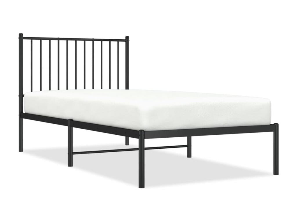 Black Metal Bed Frame, 90 x 190 cm