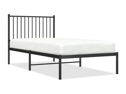 Black Metal Bed Frame, 90 x 190 cm