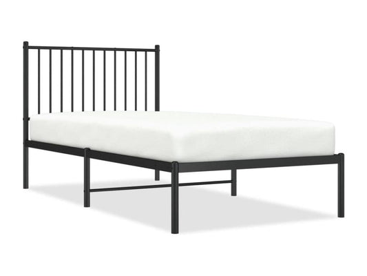 Black Metal Bed Frame, 90 x 190 cm