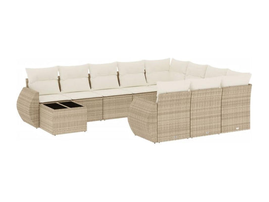 Beige Woven Resin Wicker Outdoor Furniture Set - dlz1766461384746