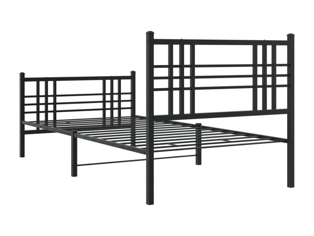 Black Metal Bed Frame, 107 x 203 cm